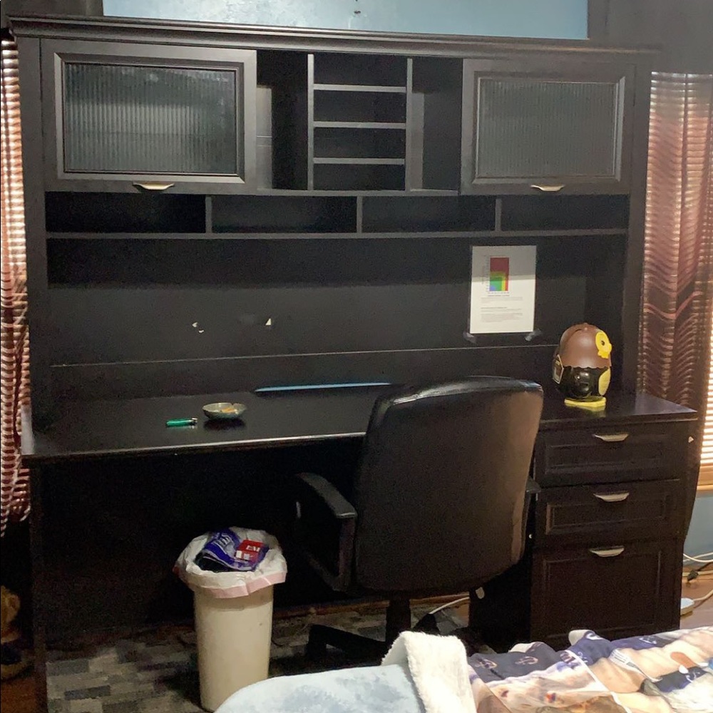 Computer desk and chair